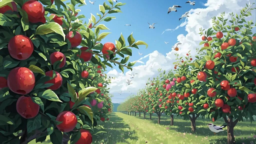Apple Picking Captions 
