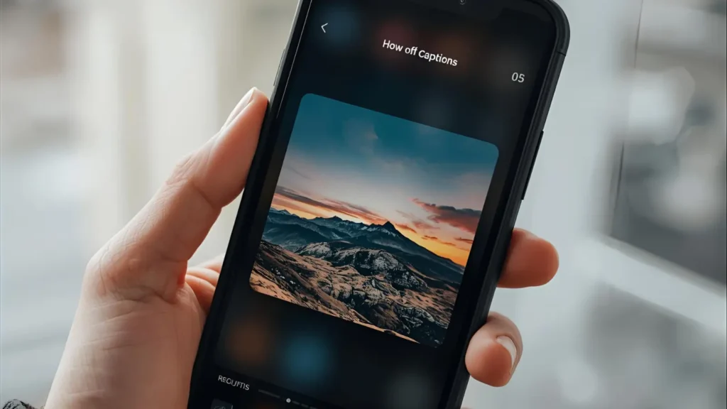 How to turn off captions
