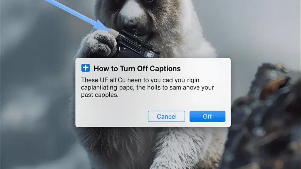 How to turn off captions