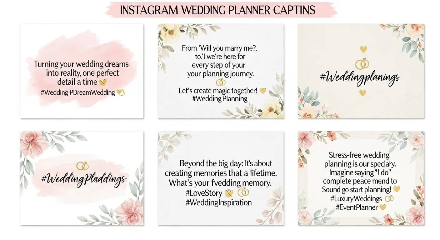 Wedding Planner Instagram Captions