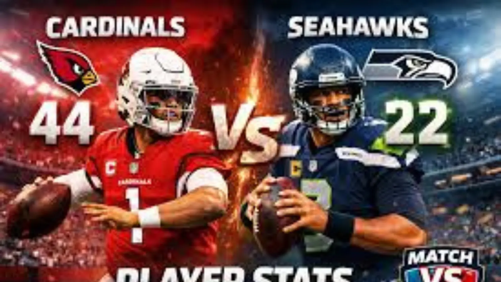 Arizona Cardinals vs Seahawks match player stats