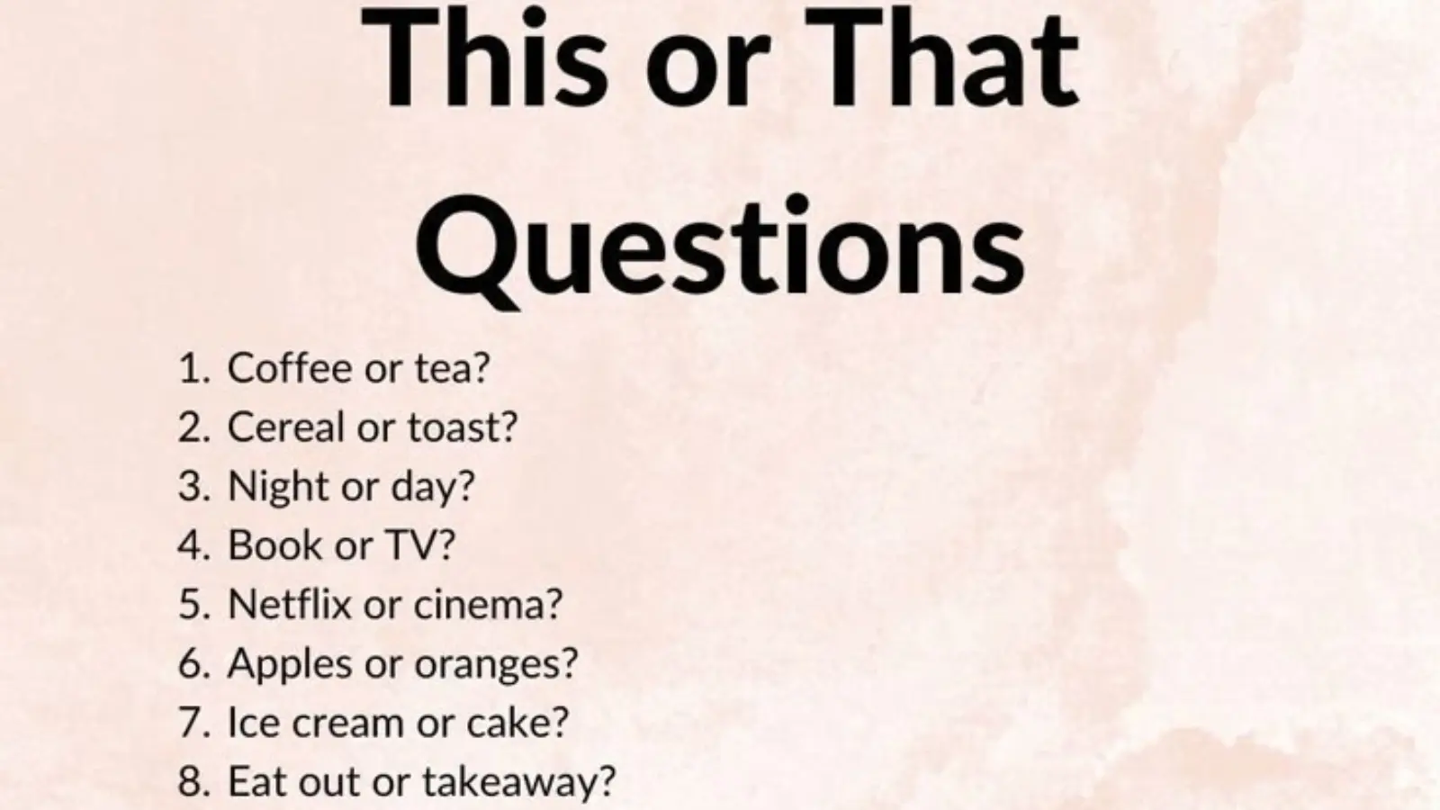 This or That Questions